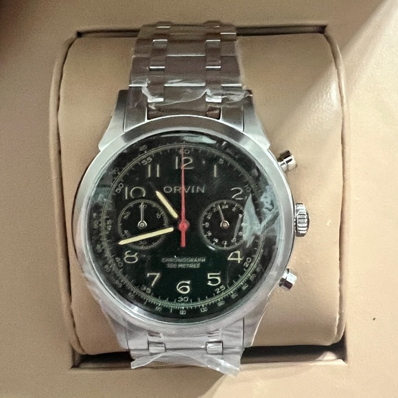 Orvin Emerald Steel Watch Model #OSD6 NWT - Picture 3 of 9
